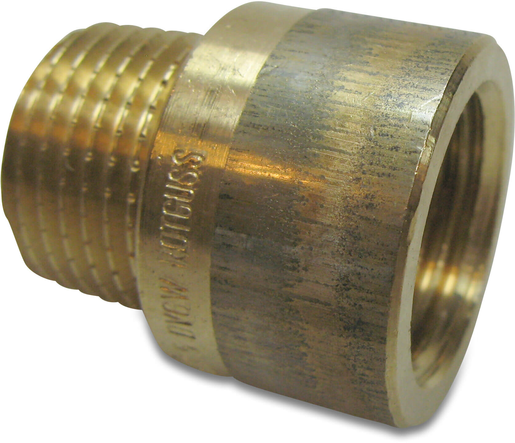 Nr. 230 Socket nipple bronze 1/2" male thread x female thread 25bar 20 mm