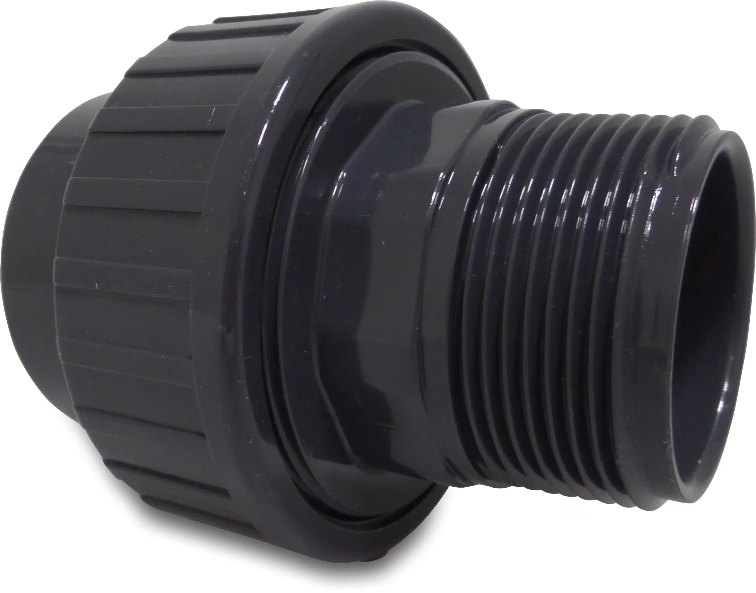 Profec Verschraubung PVC-U 16 mm x 3/8" Klebemuffe x Außengewinde 10bar Grau