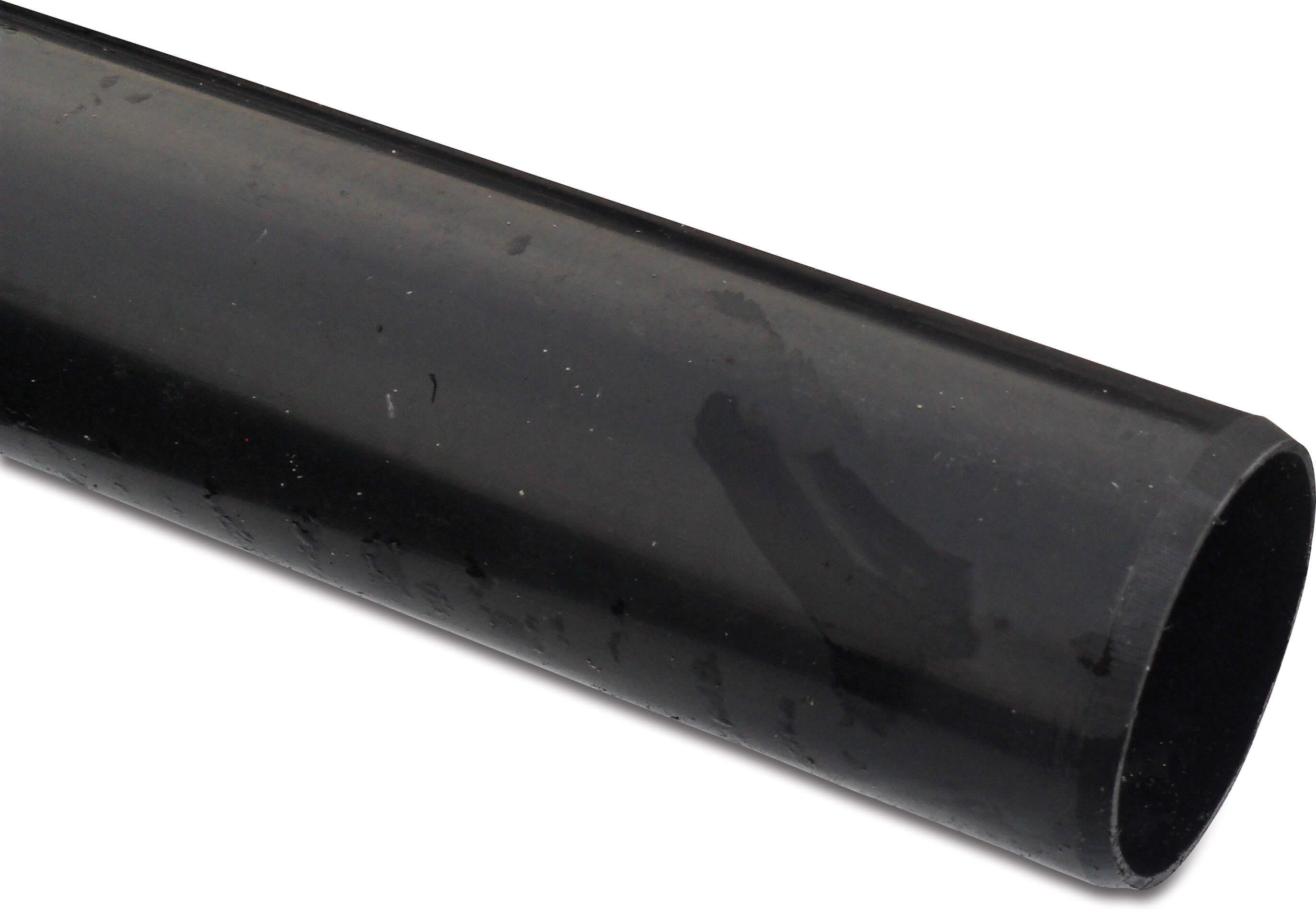 Druckrohr PVC-U 50 mm x 3,7 mm Klebemuffe x Glatt ISO-PN16 DIN-PN16 Schwarz 5m