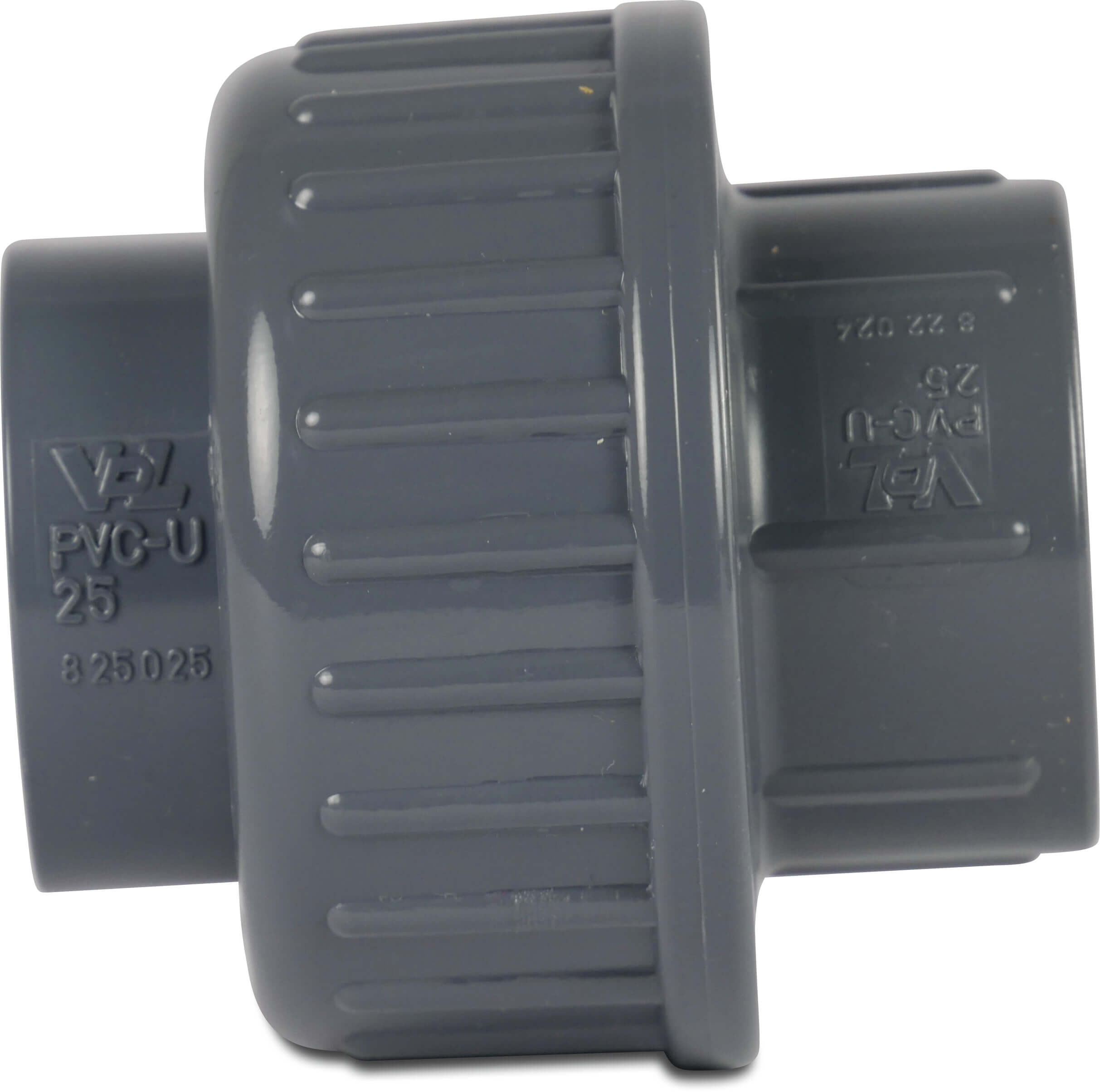 VDL Union coupler PVC-U 32 mm glue socket 16bar grey type B