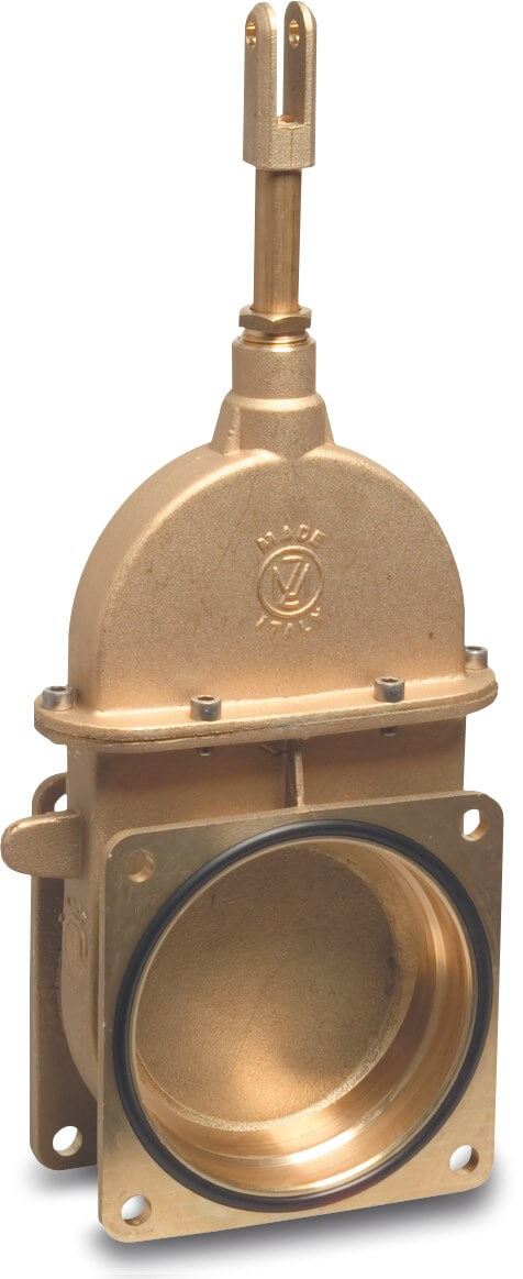 MZ Sluice valve brass 4" square flange 3bar type 0074