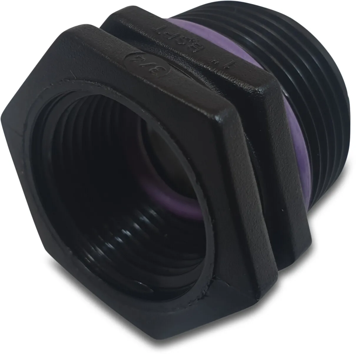 Tavlit Reduktionsbussning PP 3/4" x 1/2" utvändig gänga x invändig gänga 10bar type Self Seal