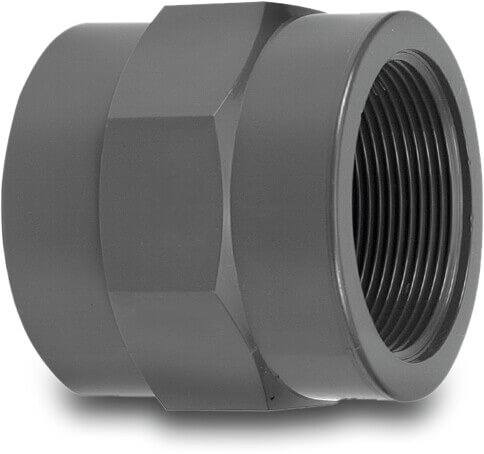 VDL Adaptor socket PVC-U 40 mm x 1" glue socket x female thread 16bar grey