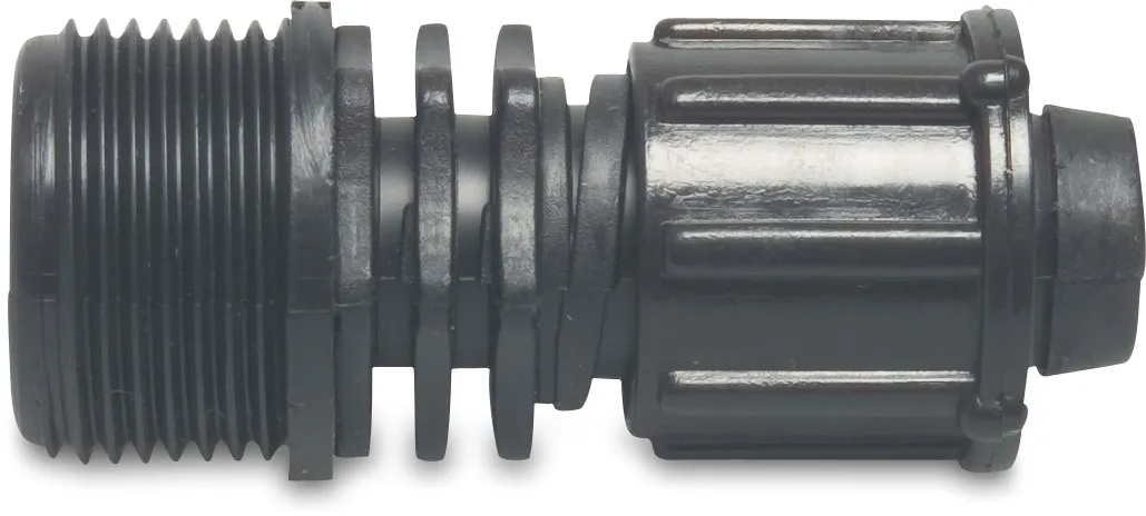 Adaptor PP 1/2" x 17 mm male thread x tape black