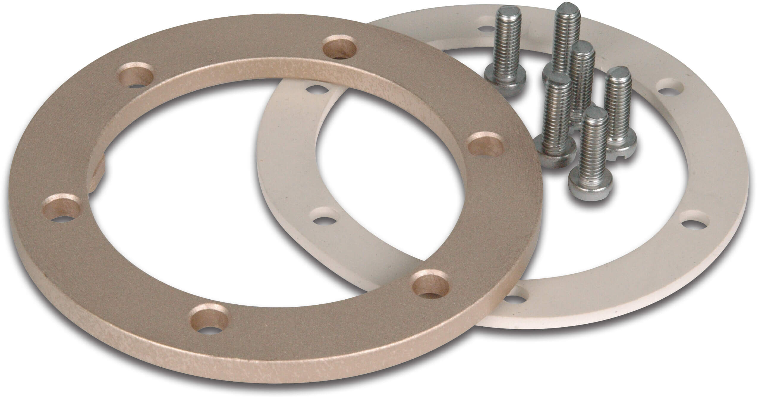 Flange set for main drain brass gun metal Anti-Vortex