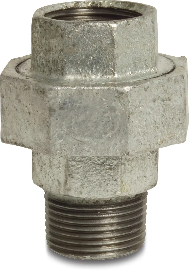 Profec Nr. 341 Koppeling gietijzer gegalvaniseerd 3/4" binnendraad x buitendraad 25bar DVGW type conisch