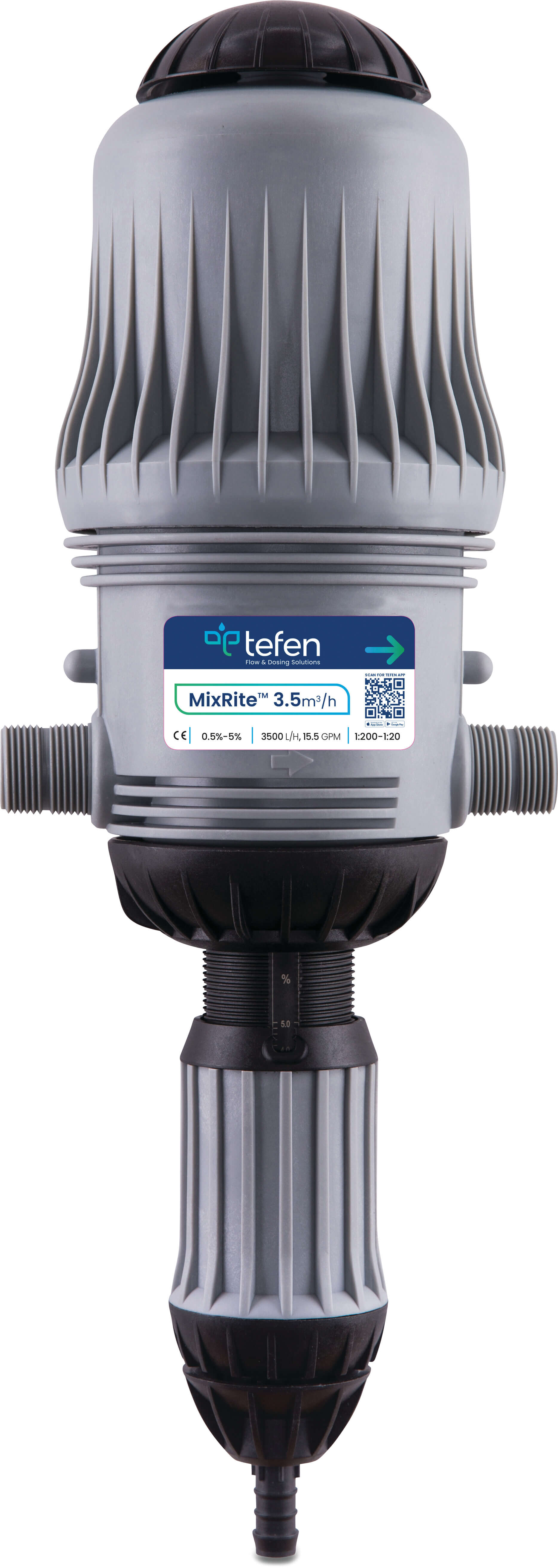 Tefen Pompa dozująca 3/4" GZ x podłączenie węża x GZ 0.2 - 8bar type MixRite TF 3.5 0.3% - 2%