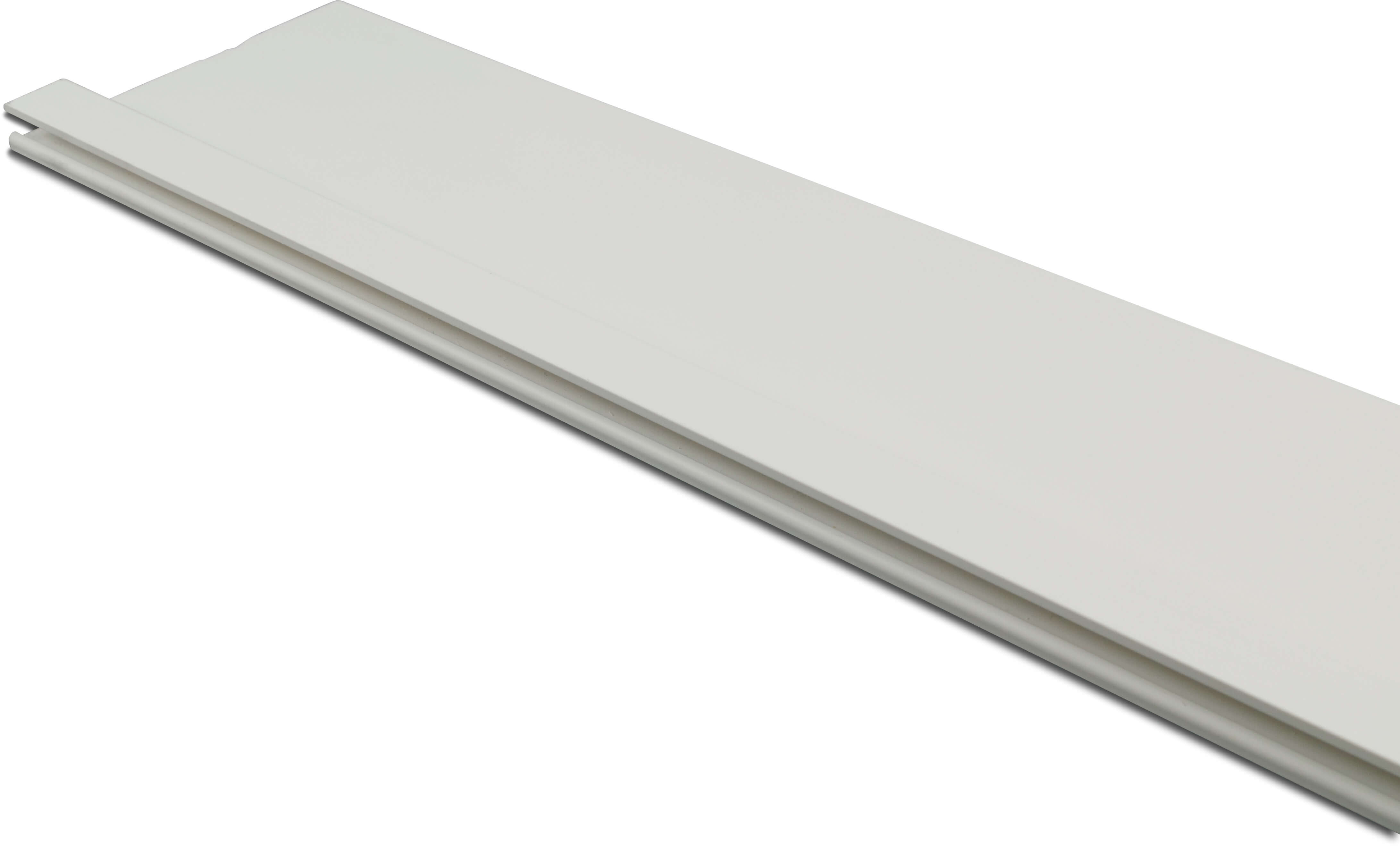 Snap-on liste vandret PVC hvid 2,50m type Hung 86 mm