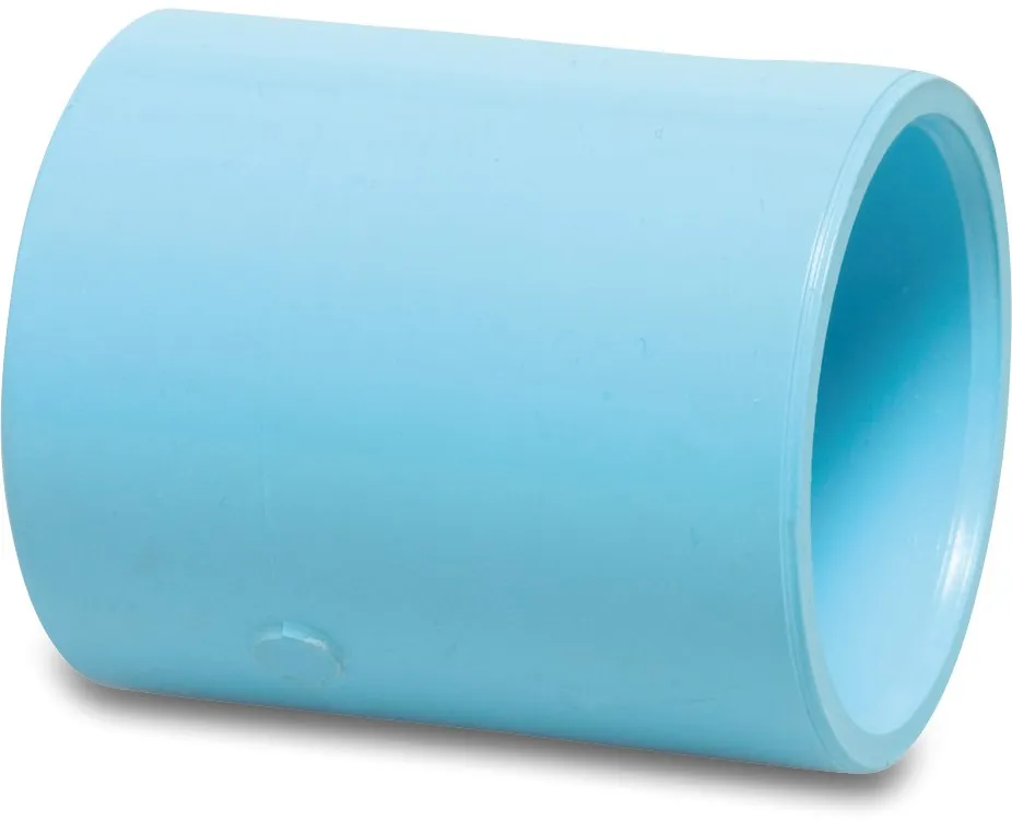 Socket PVR 16 mm glue socket 12,5bar blue