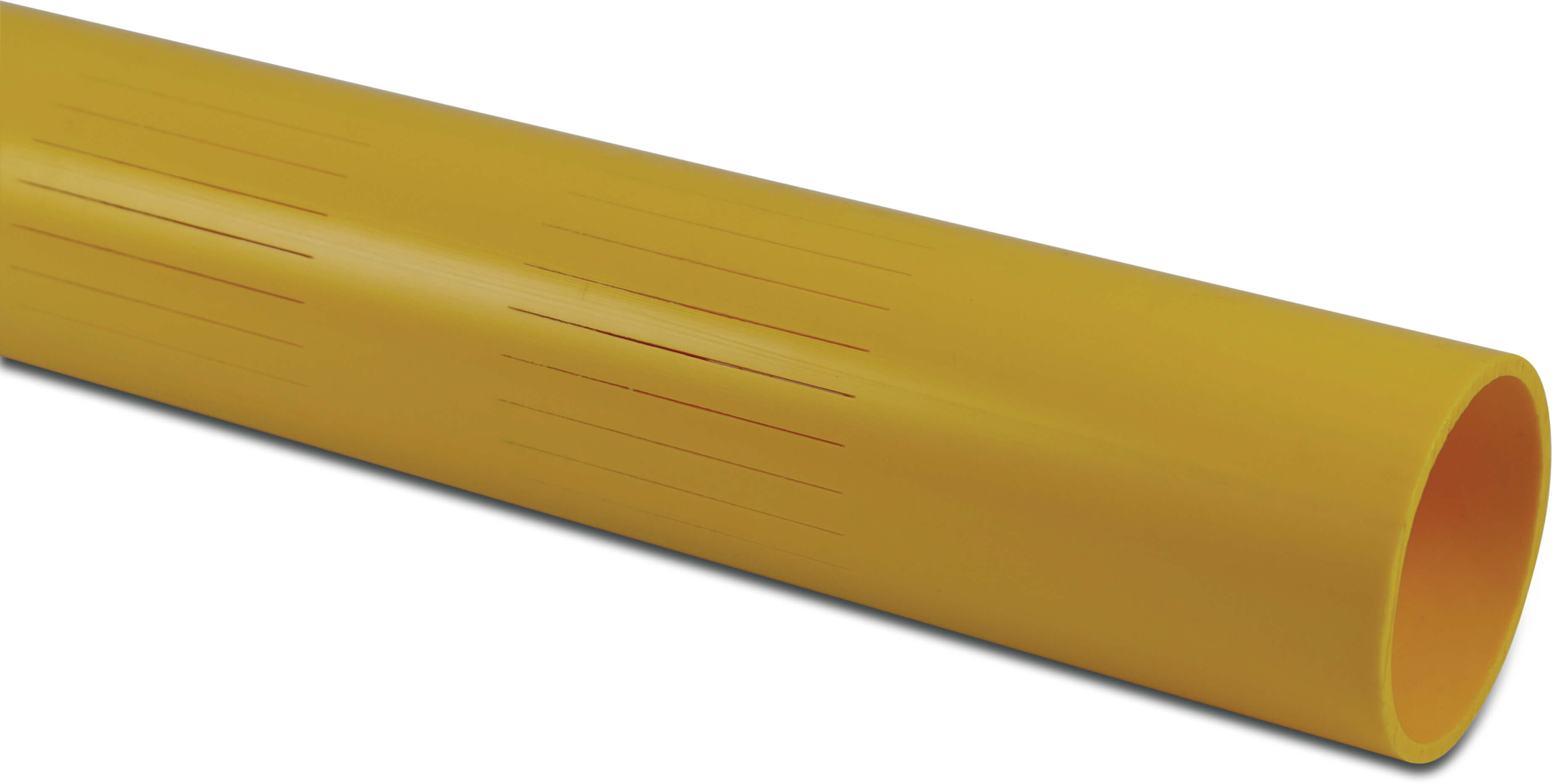 Rura szczelinowa hostalit 60 mm KW x gładkie 10bar 1m 0,3 mm żółty 4m
