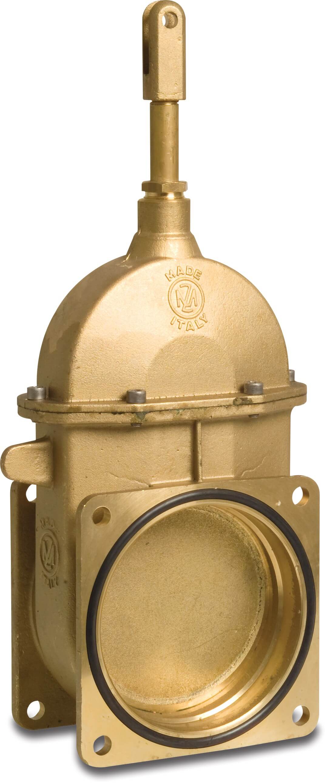 MZ Sluice valve brass 4" square flange 4bar type 0044