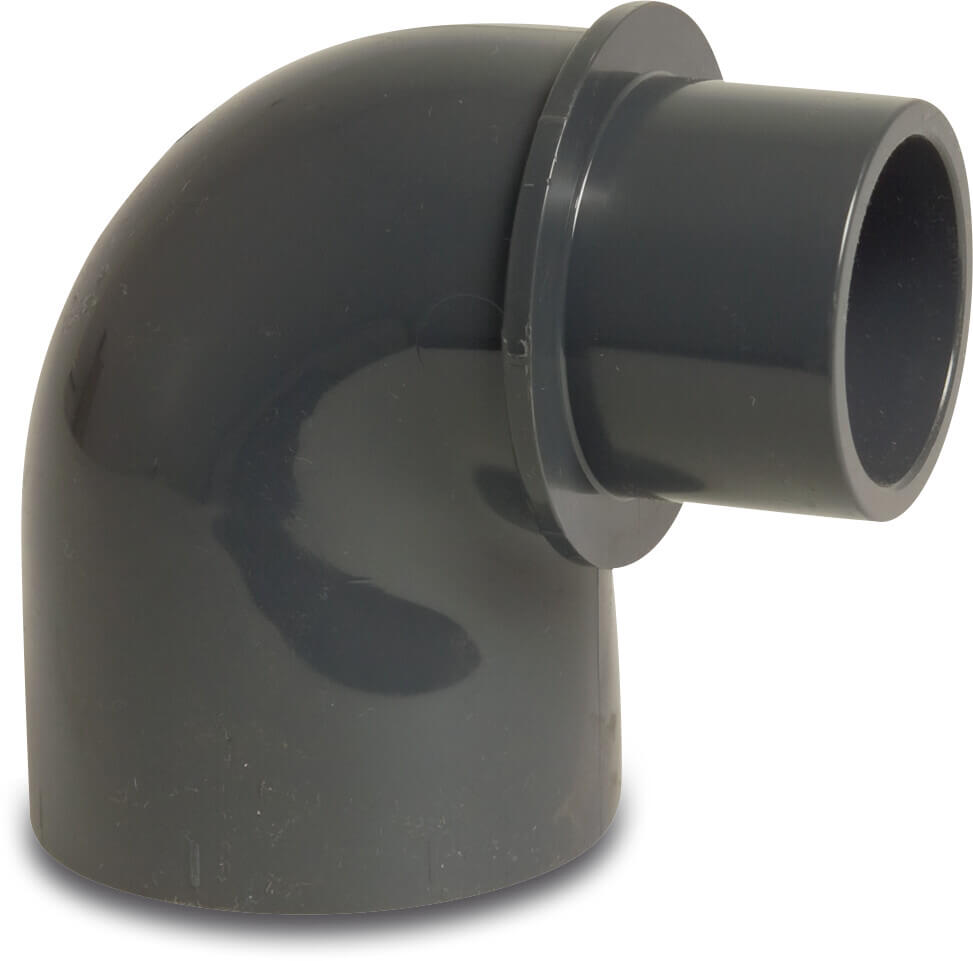 Profec Reducer elbow 90° PVC-U 32/40 mm x 40 mm glue socket/glue spigot x glue socket 10bar grey