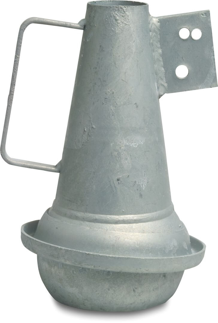 Spreader nozzle steel galvanised 150 mm x 50 mm male part Italian x nozzle type Italian