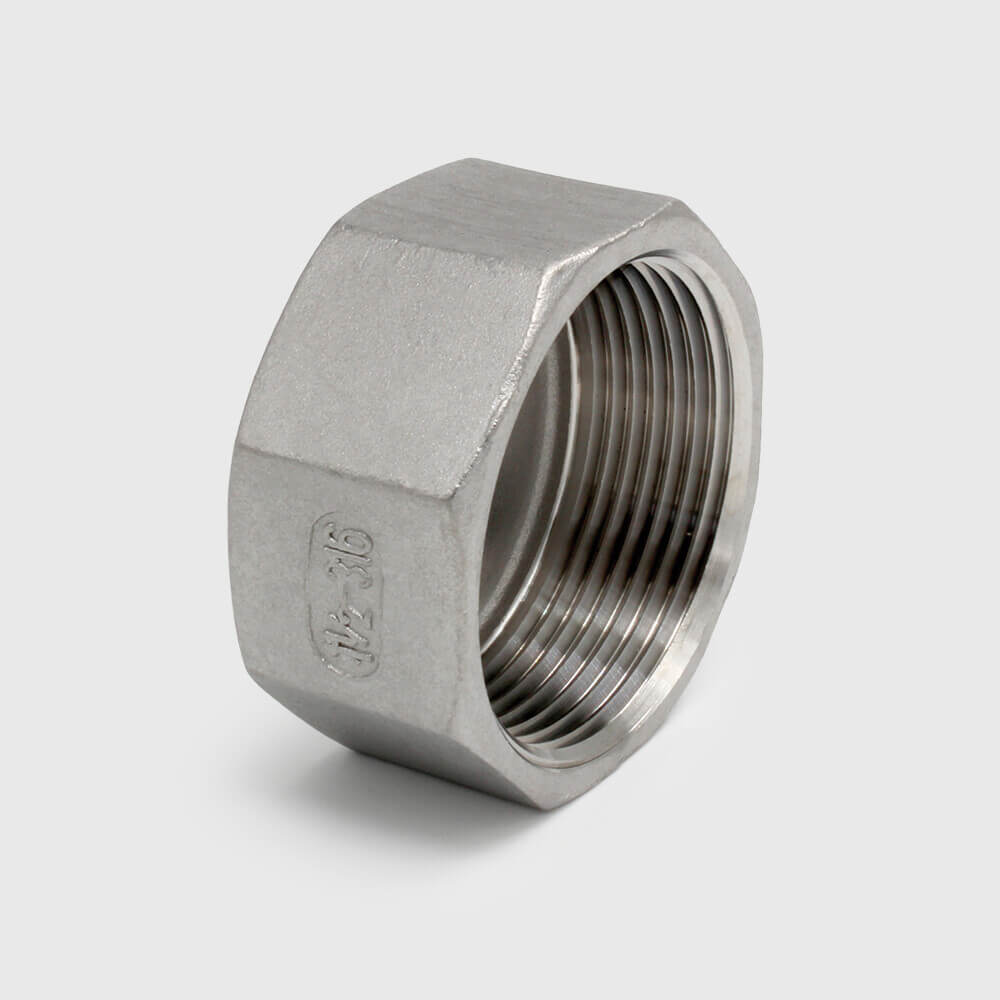 Profec Nr. 300 Cap stainless steel 316 1 1/4" female thread 16bar type octagon