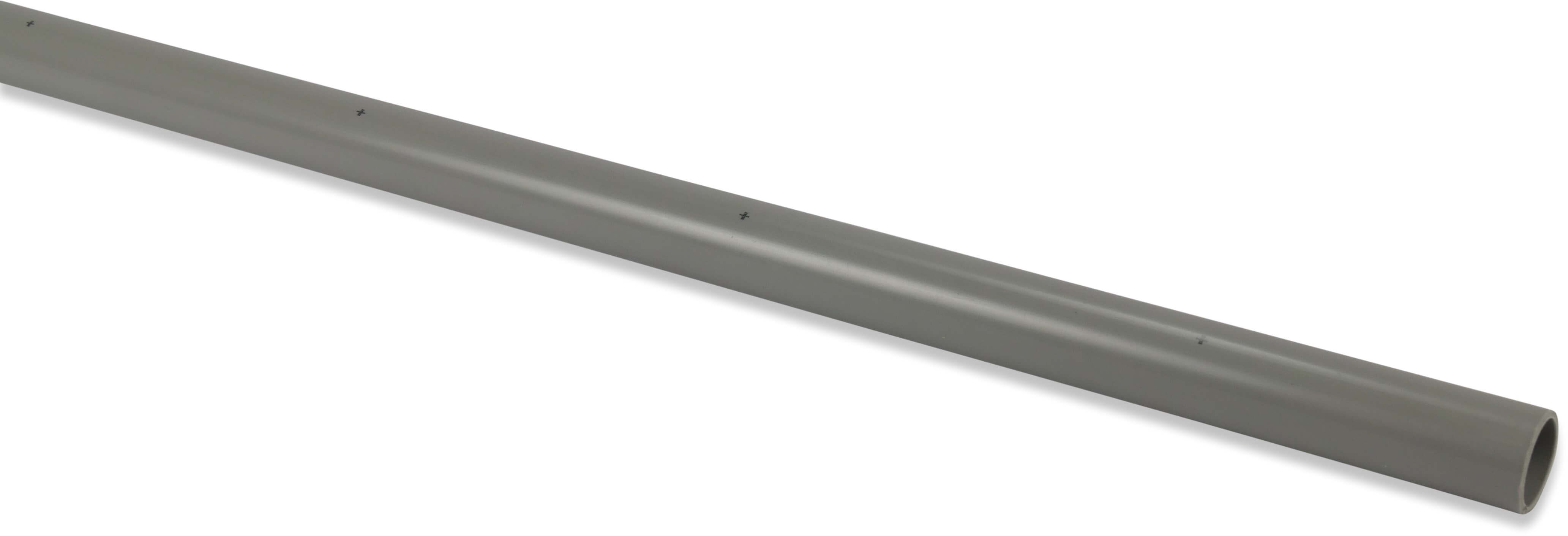 Cable protection pipe PVC-U 5/8" plain grey 4m