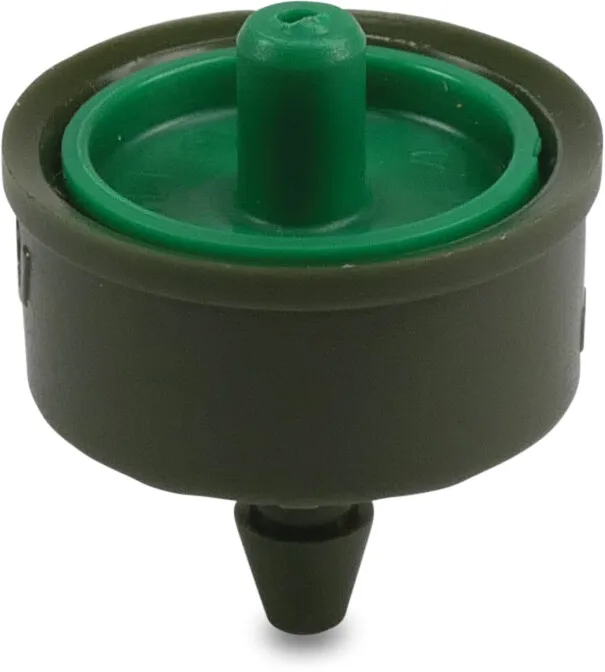 NaanDan Button dripper plastic push-in x taper F 4ltr/h black/green type Click Tif, PC