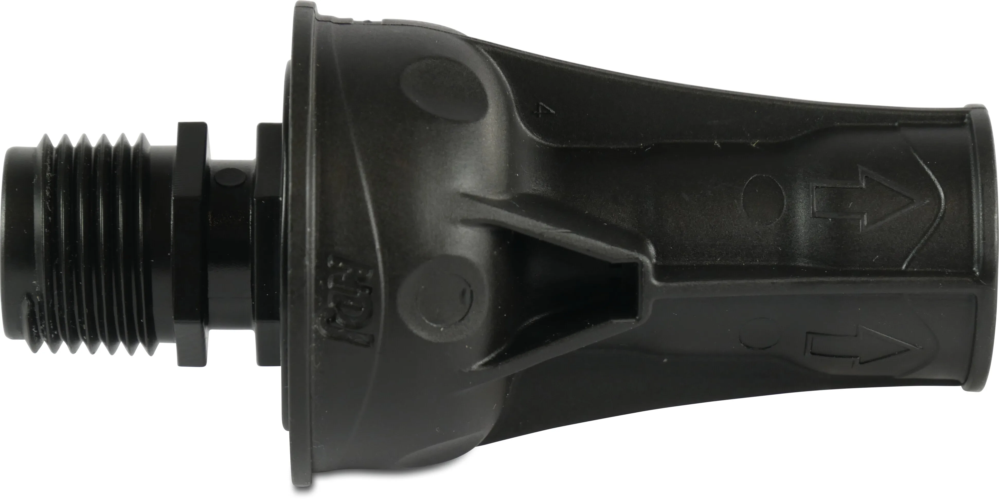 NaanDan Leakage prevention device plastic 1/2" female thread x male thread black