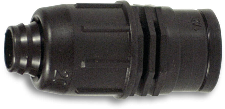 Adaptor PP 20 mm x 1/2" lock x female thread 4bar black