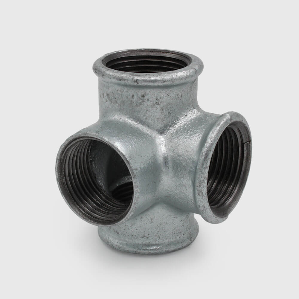Profec Nr. 223 Cross-piece cast iron galvanised 3/4" female thread 25bar DVGW
