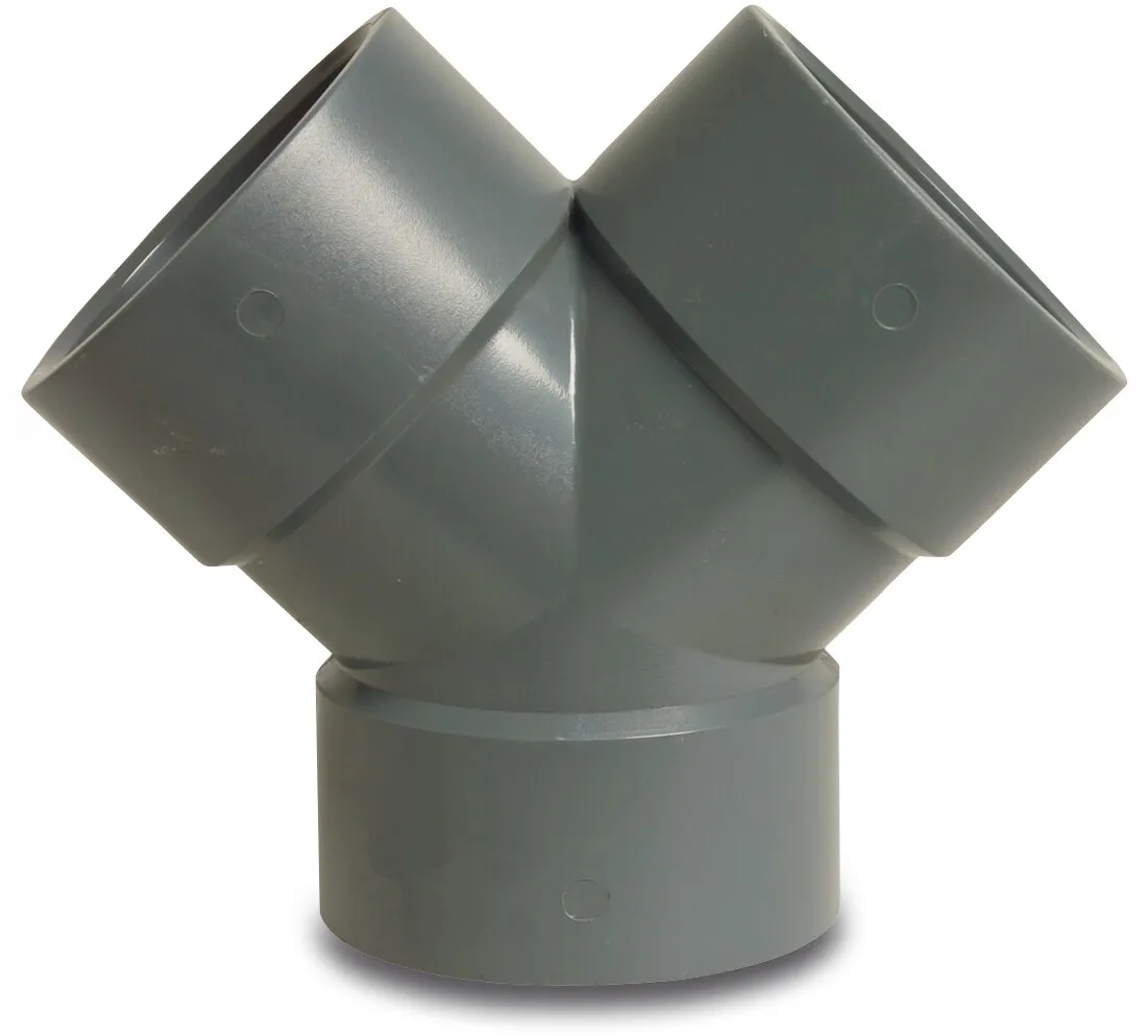Y-piece ABS 63 mm glue socket 10bar grey