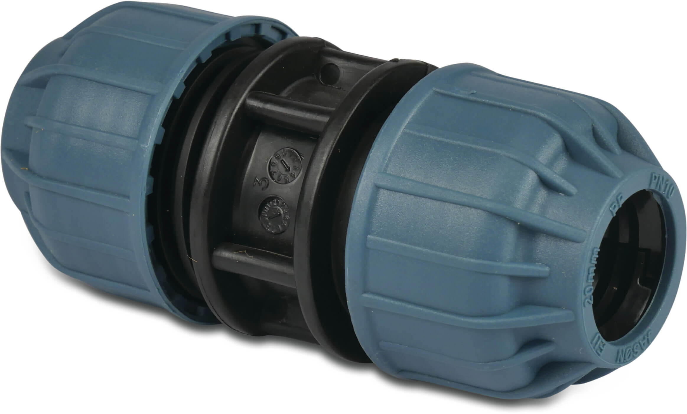 Jason Coupler PP 20 mm compression 10bar black/blue