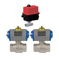 Brass actuated ball valves