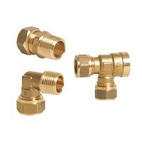 Brass transition compression fittings