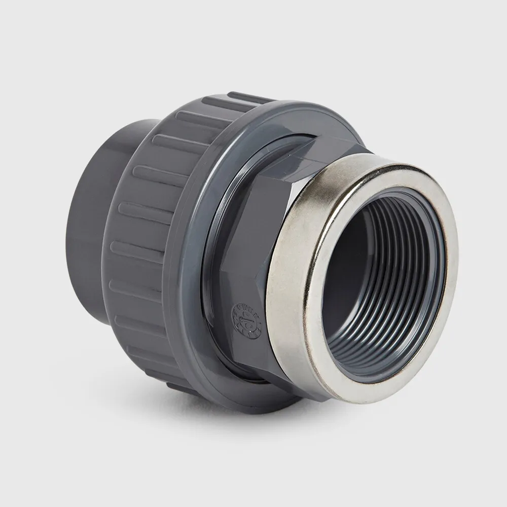 VDL Koppeling PVC-U 50 mm x 1 1/2" lijmmof x binnendraad 16bar grijs type versterkt