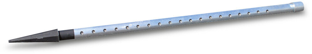 Pointe filtrante acier 1 1/4" filetage femelle 1,15m type avec gaze interieur en inox