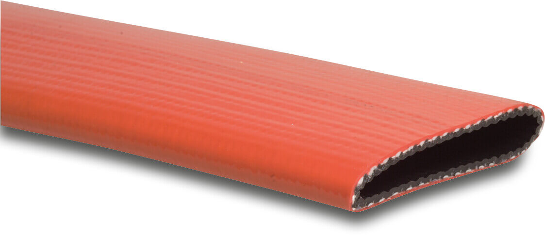 Flat hose PVC 52 mm 16bar red 50m