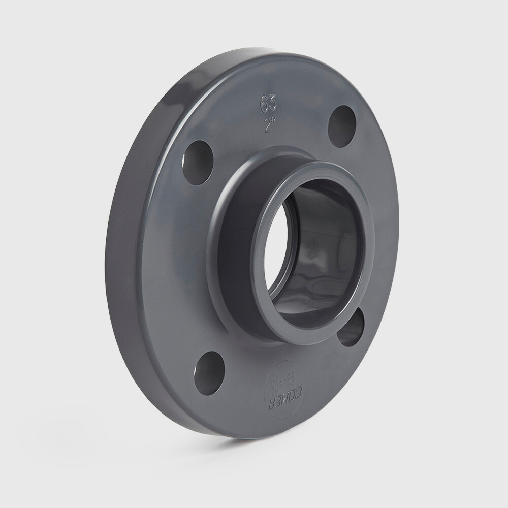 Profec Flange PVC-U DN100 x 4" DIN flange x female thread 16bar DN100 grey PN10/16