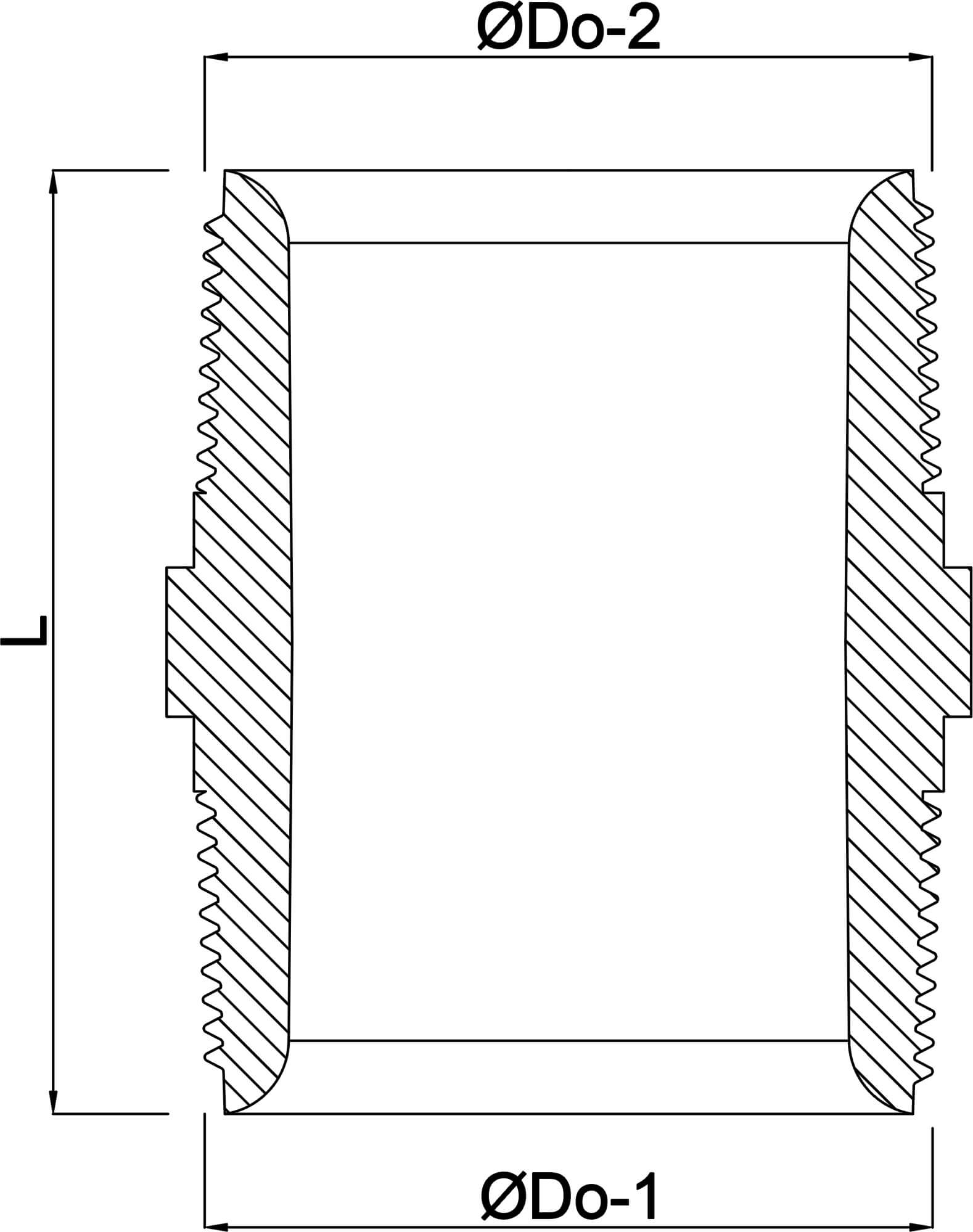 Profec Nr. 280 Brystnippel rustfri stål 316 3" udvendig gevind 16bar