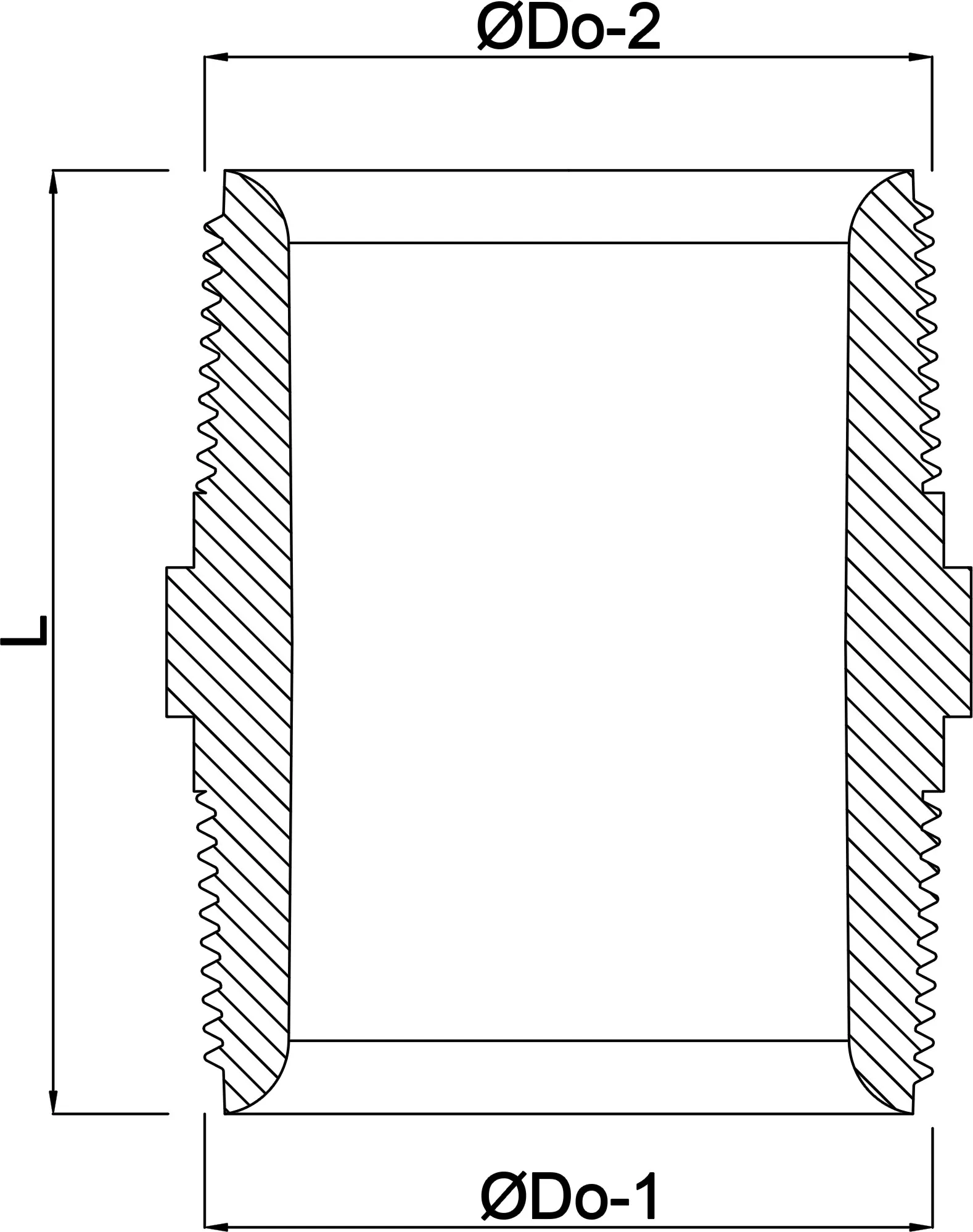 Profec Nippel sechskant PVC-U 1/2" Außengewinde 10bar Grau