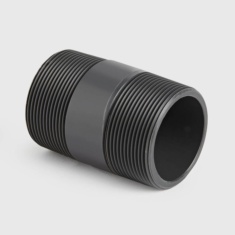 Adaptor bush PVC-U 1 1/2" x 1 1/2" imperial glue spigot x male thread 10bar grey type made from tubing