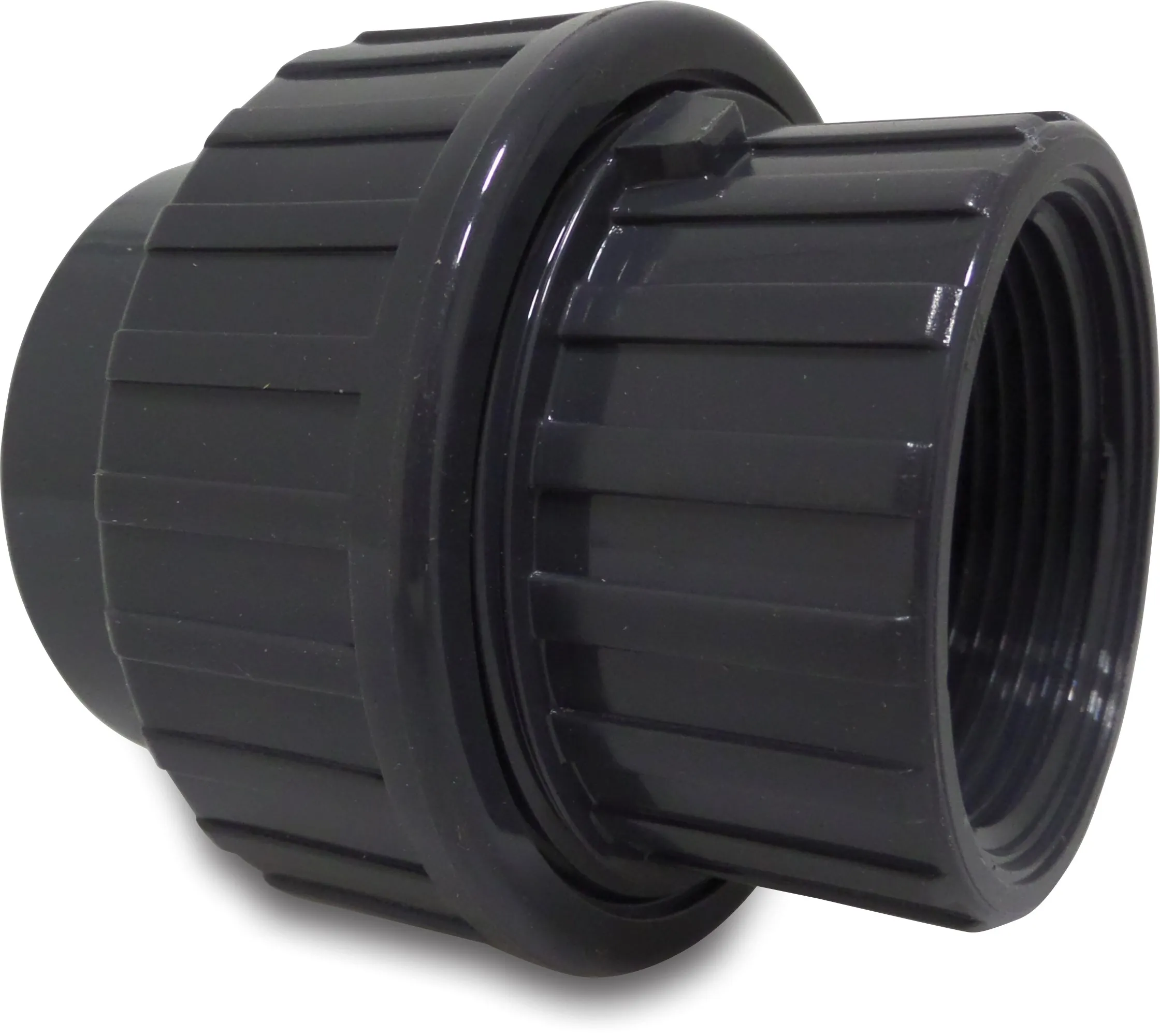 Profec Verschraubung PVC-U 16 mm x 3/8" Klebemuffe x Innengewinde 10bar Grau