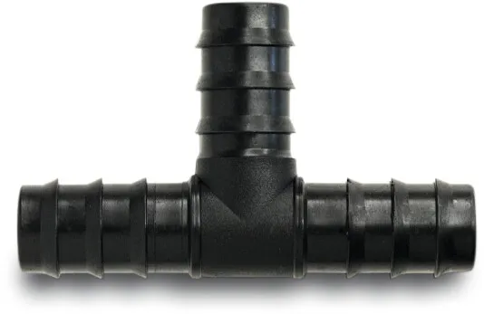 Barbed T-piece 90° PP 40 mm barbed 4bar black