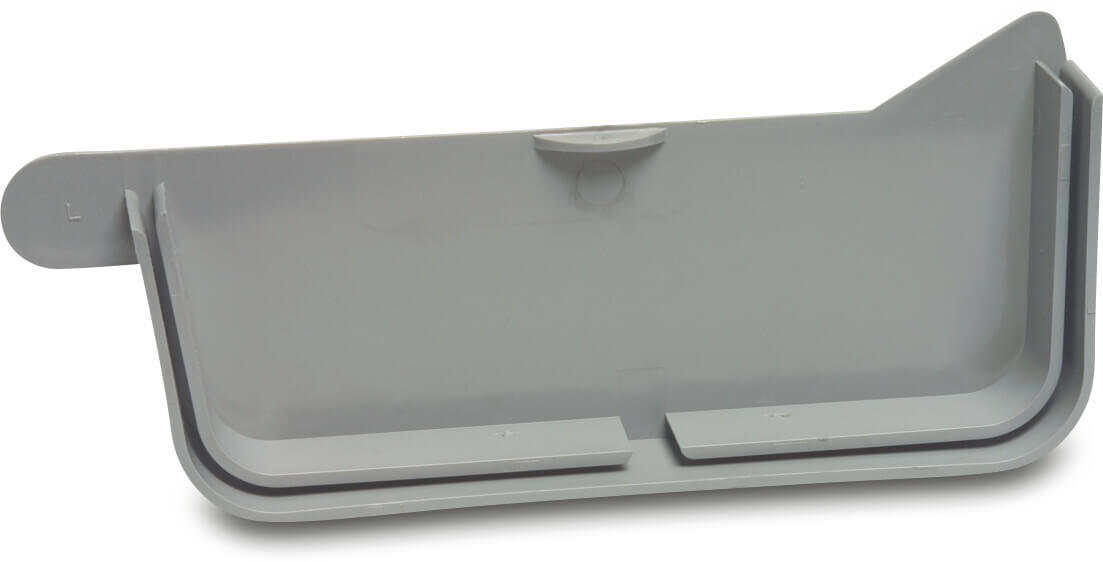 Bonnet PVC-U 187 mm colle gris type gauche
