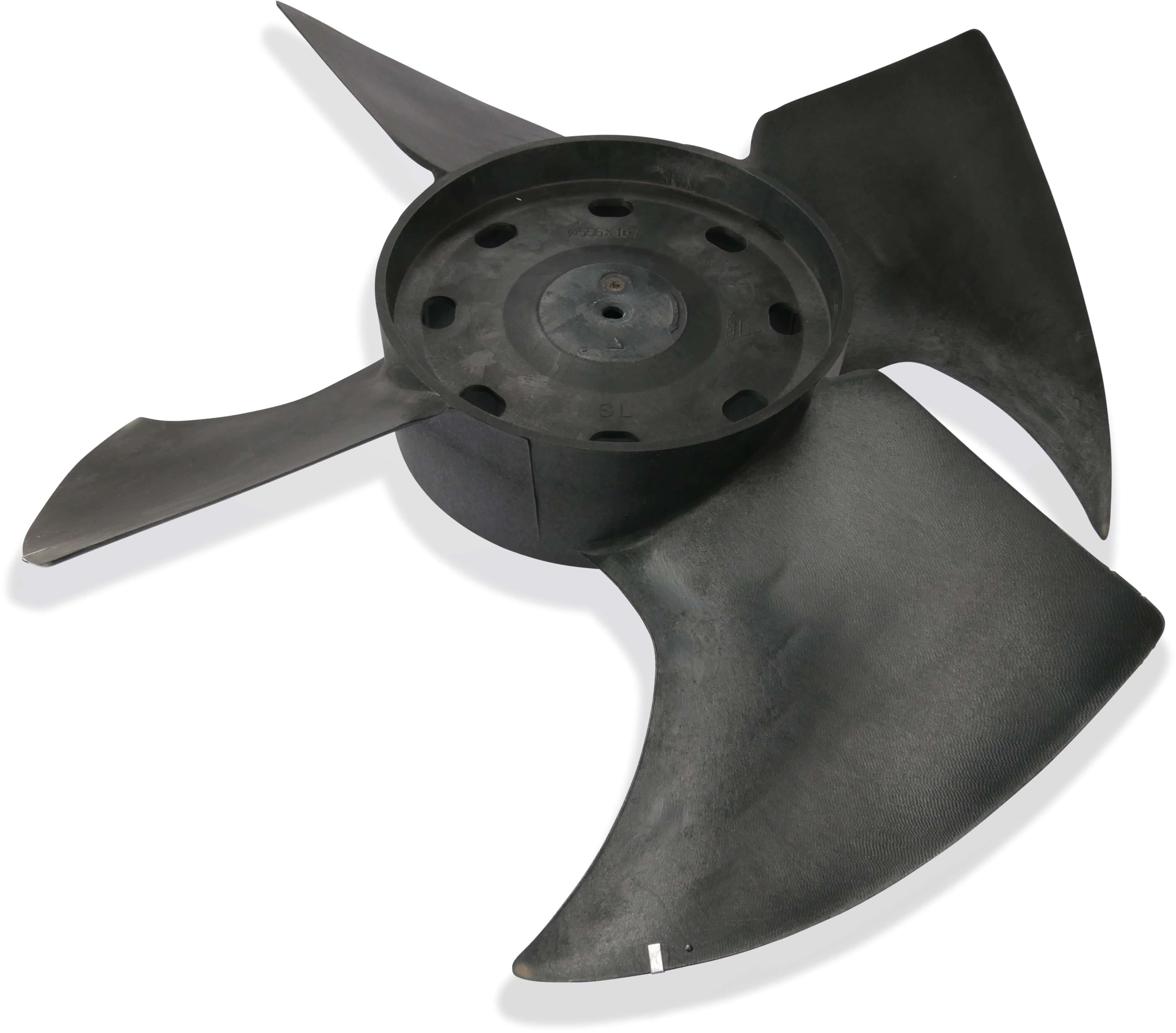 Fan blade 556mm x 167mm, 8mm hole clockwise