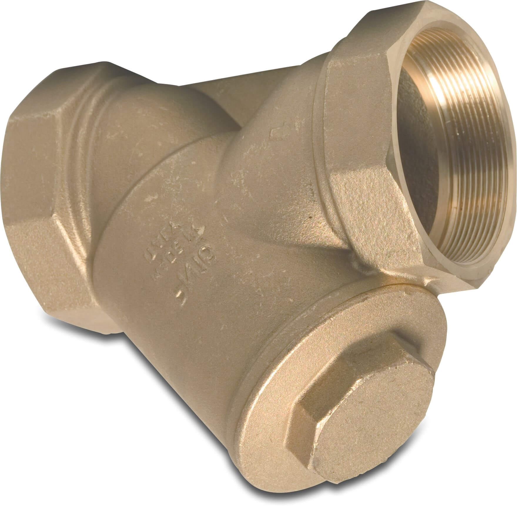 In-line Filter brass 3/8" female thread 16bar 700micron stainless steel type 192
