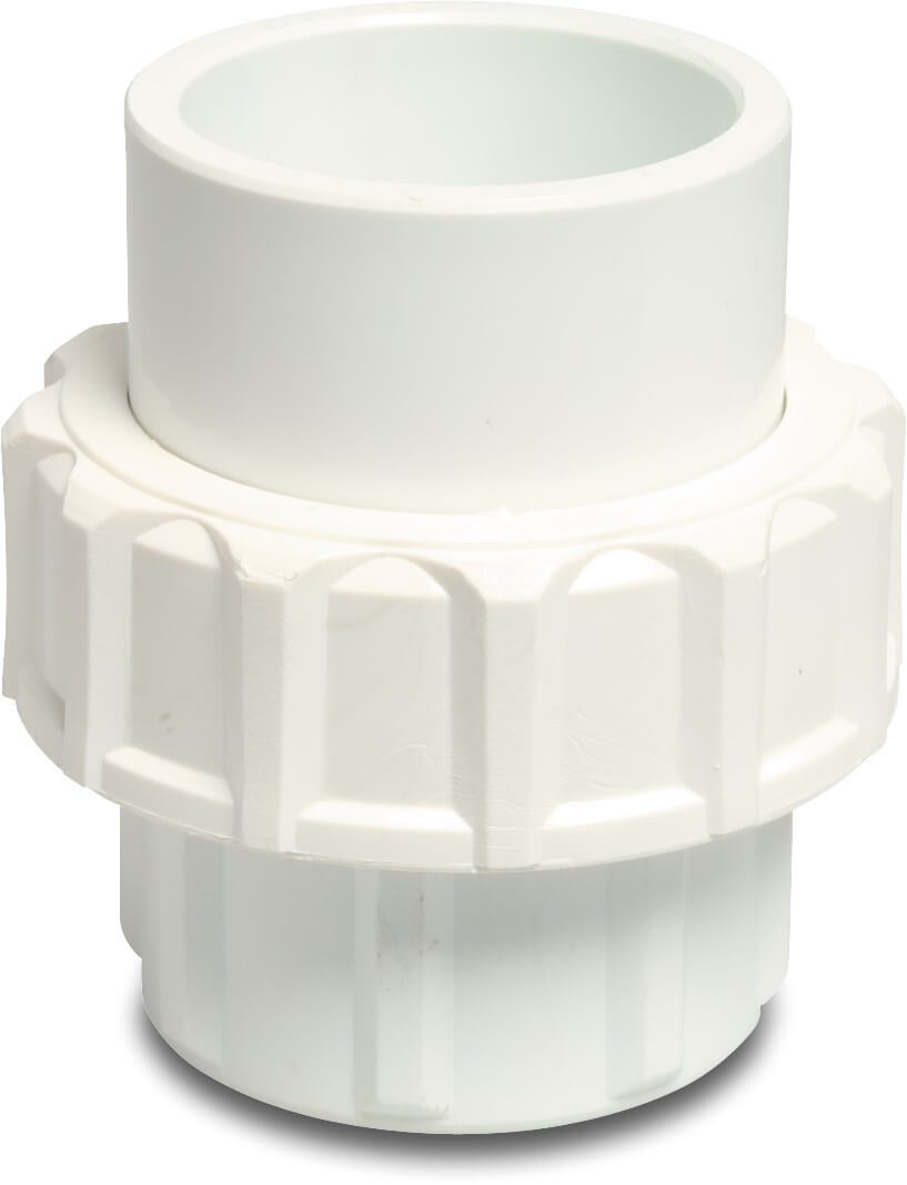 Union coupler PVC-U 1 1/2" imperial glue socket 16bar white