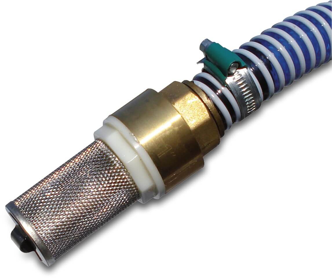 Suction hose set PVC 1" male thread blue 7m