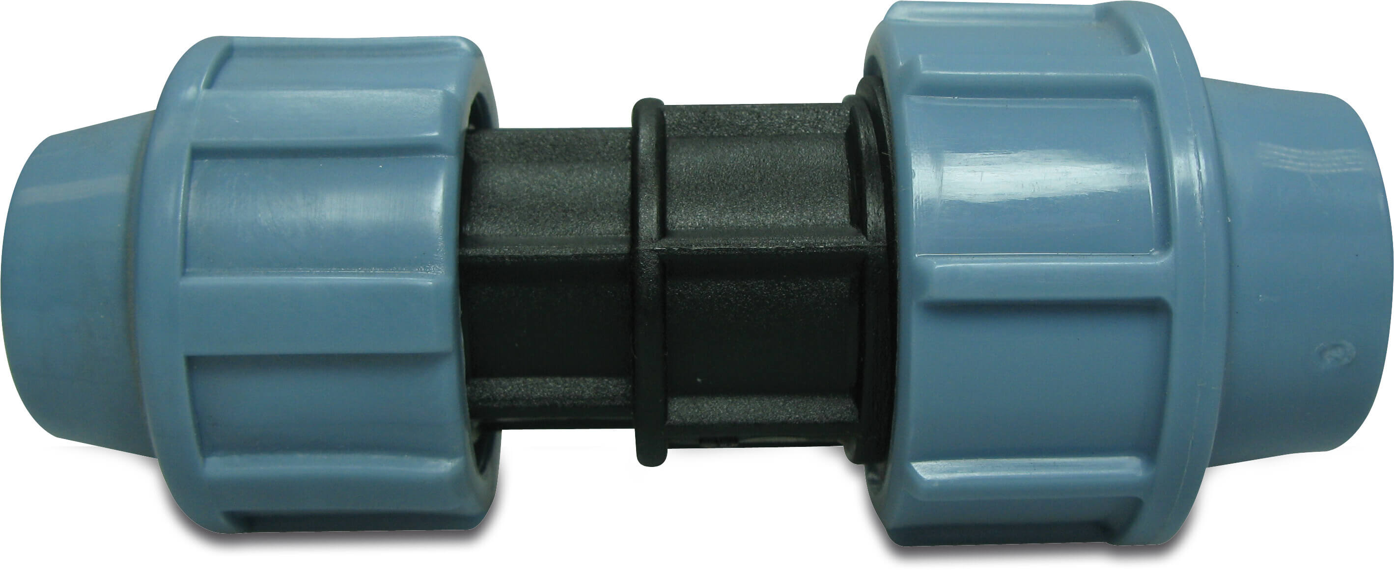 Unidelta Reducer socket PP 63 mm x 50 mm compression 16bar black/blue DVGW/KIWA/WRAS
