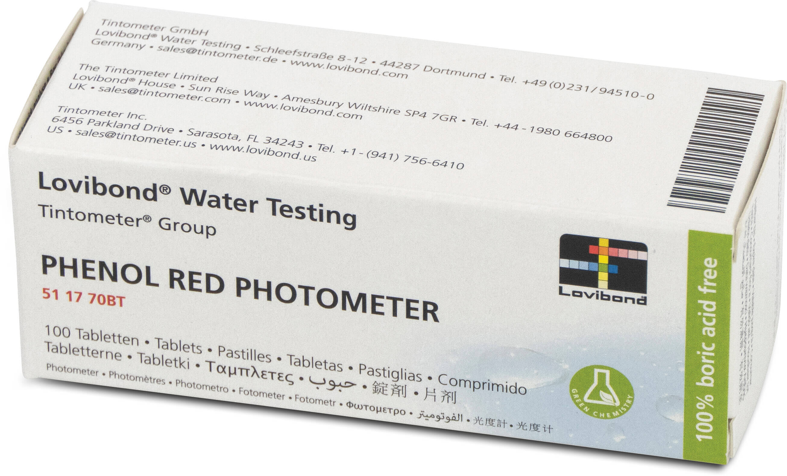 Lovibond Testtabletter phenol red fotometer 100 stk