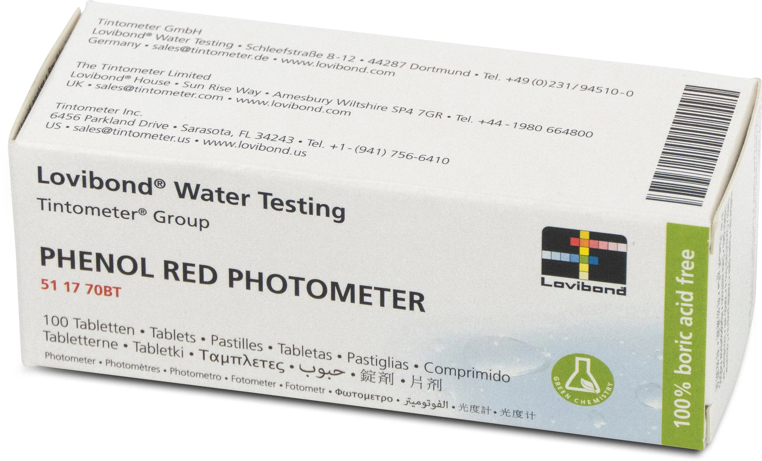 Lovibond Test tablets phenol red photometer 100 pcs