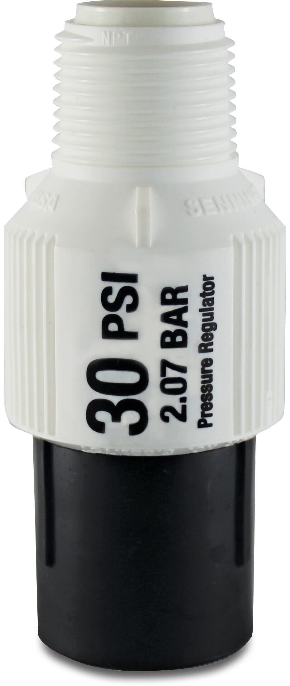 Senninger Pressure regulator plastic 3/4" female thread black/white type PR-LG-20