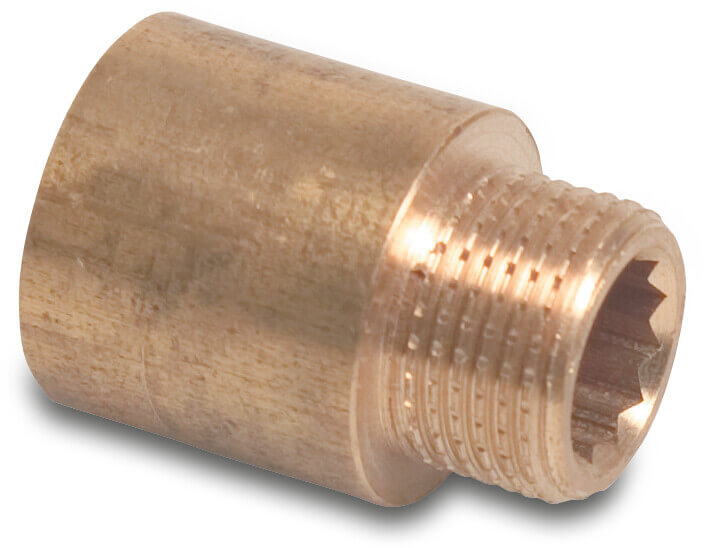 Profec Nr. 230 Socket brass 1" male thread x female thread 40bar 40 mm