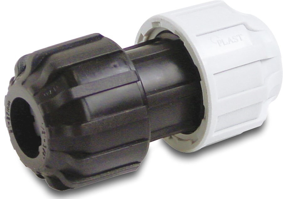 Jason Adaptor socket PP 21-27 mm x 20 mm compression 10bar grey/black