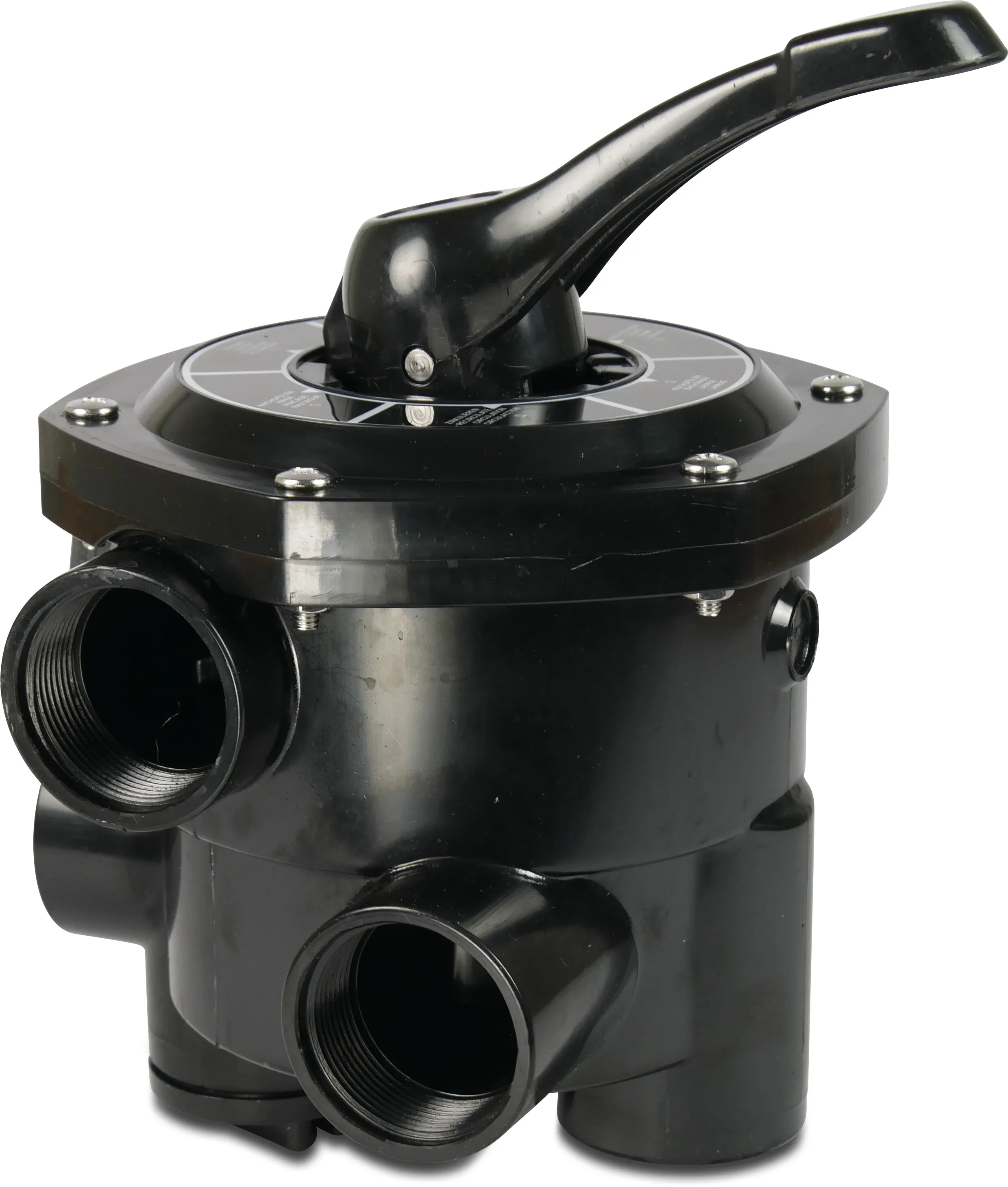 Flotide Multiport ventil 1 1/2" 4bar til sidemonteret filter 6-vejs type Mega SMG 6-vejsventil + rør kit