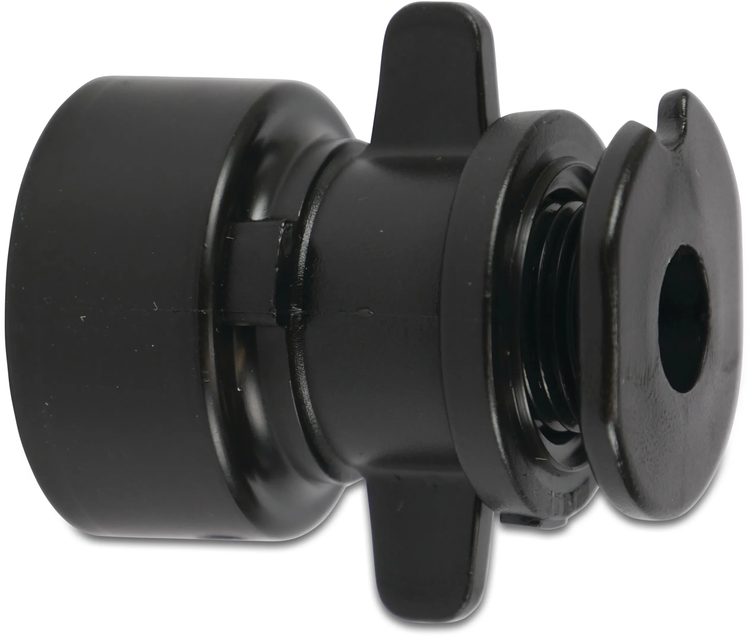 Nakrętka węży płaskich PP 1/2" GW 6bar czarny