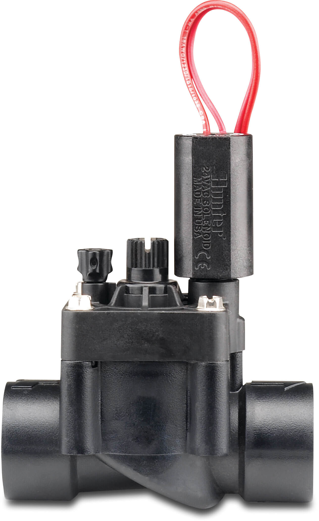 Hunter Solenoid valve fibreglass reinforced nylon 2" female thread 10bar 24VAC black type PGV-201-B with flow control